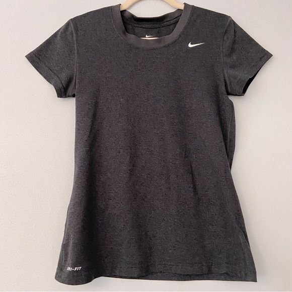 Nike Tops - Nike Charcoal Marled Dri-Fit Short Sleeve Shirt